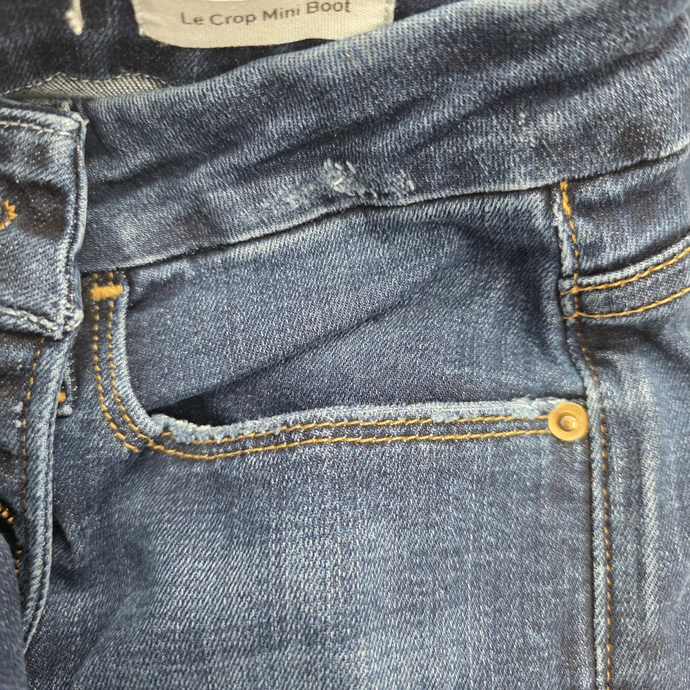 FRAME Le Crop Mini Boot Jeans Size 27 Dark Wash High Rise Flare Denim - Picture 16 of 16